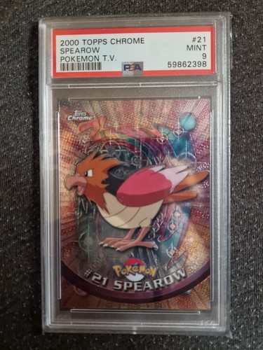 POKEMON - TOPPS CHROME SERIES 1 - SPEAROW #21 - 2000 - PSA 9 - Picture 1 of 3