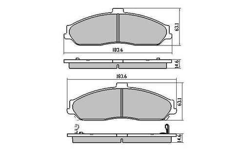 DIMPL SLOTTED FRONT DISC BRAKE ROTORS+PADS for Holden Crewman VZ SSZ V8 320mm - Picture 4 of 6