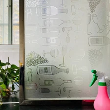 Stained Decorative Window Film Static Self Adhesive Glass Sticker Heat Control