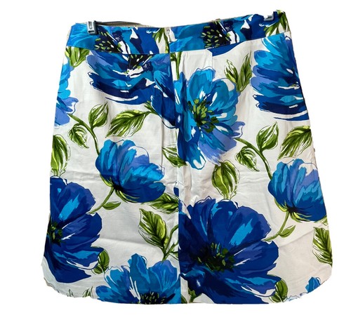 Lane Bryant Skirt Women's Size 16 Casual Business Blue Floral - Picture 2 of 6