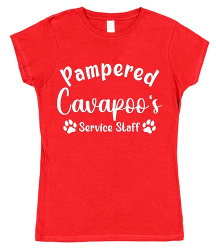 Pampered Cavapoo's Service Staff T-Shirt - Funny Gift for Dog Owners Unisex - Picture 8 of 16
