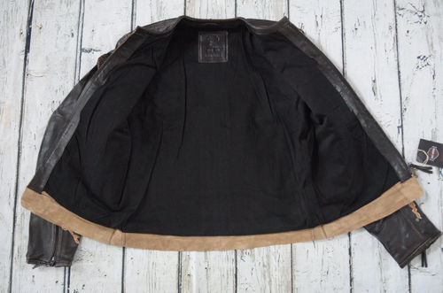 Harley Davidson Men's Made in Europe B&S Distressed Brown Leather Jacket L XL - Picture 7 of 22