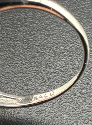 14k White Gold Natural Diamond Anniversary Band .5ctw 3.2 Grams Sz 7 Signed - Picture 15 of 15