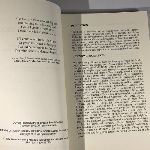 Measured by Soul  The Life of Joseph Carey Merrick (aka The Elephant Man) Signed - Bild 4 von 12