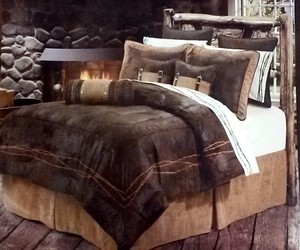 Barbed Wire Western Bedding Comforter Set Ranch Dark Brown Ebay