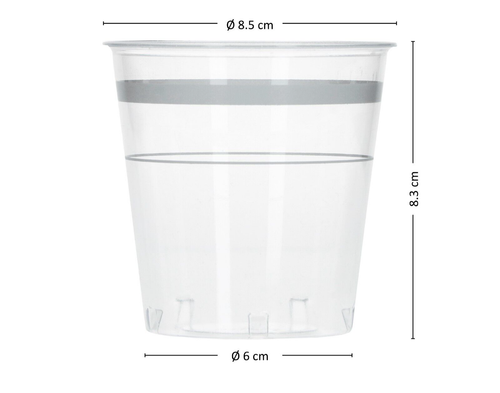 32tlg Set Einweggeschirr Classic Silber Becher 16 Personen RESTPOSTEN A-881 - Bild 5 von 5