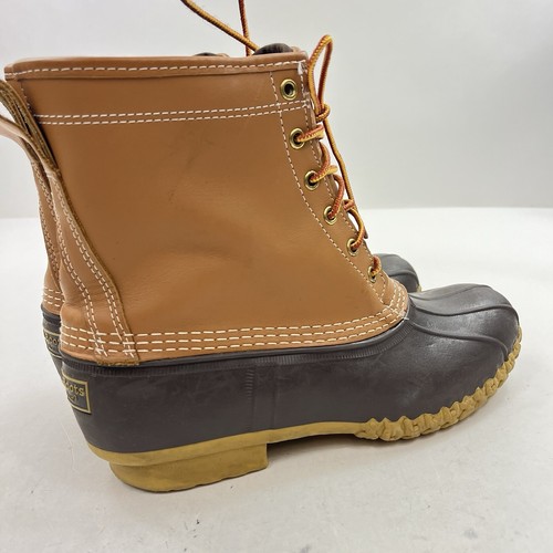LL Bean Mens Bean Boots Sz 9 M Waterproof Brown Leather Gore-Tex Thinsulate - Picture 4 of 12