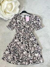 Beige Floral Dress