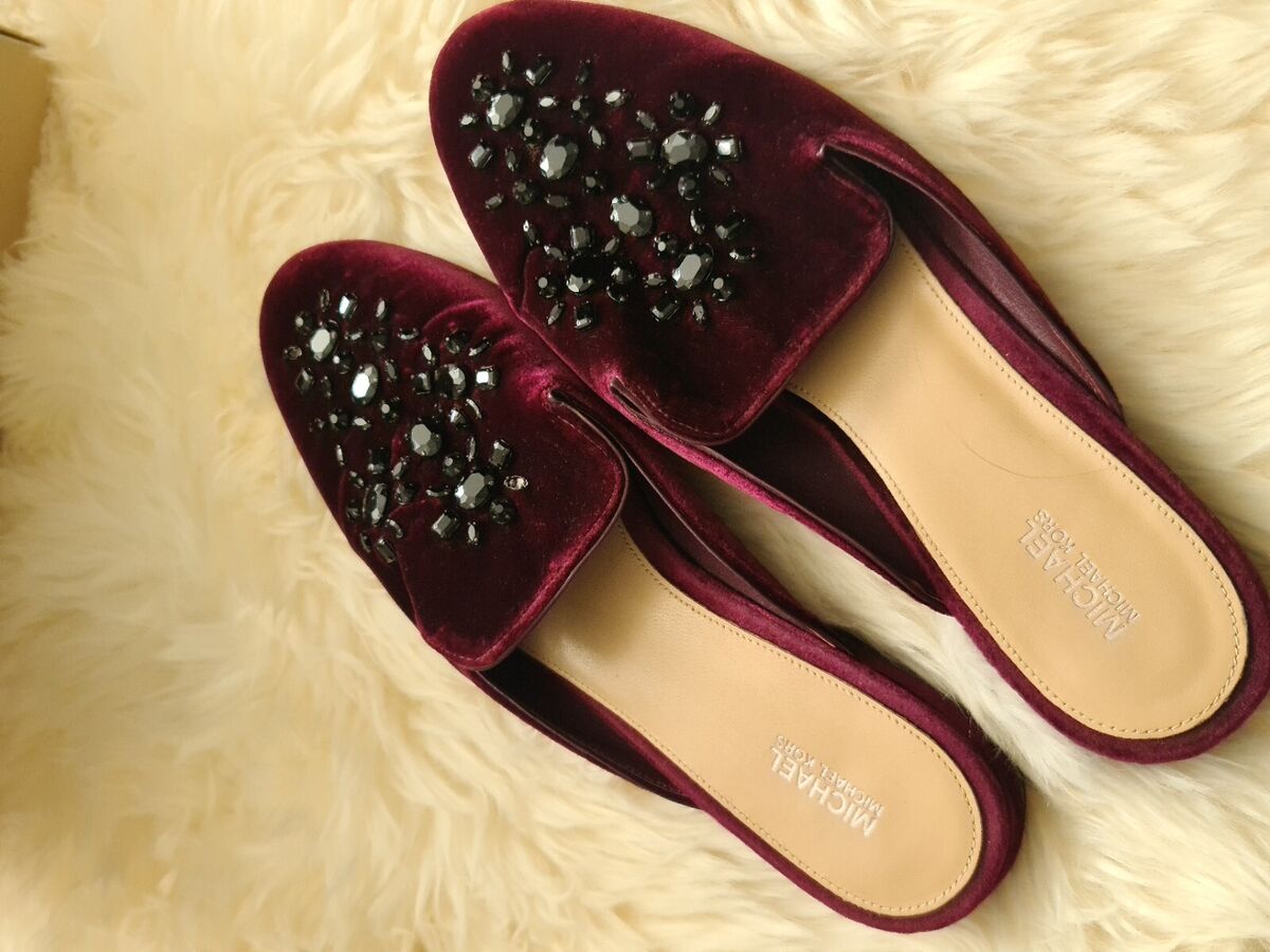 Michael kors outlet velvet slides