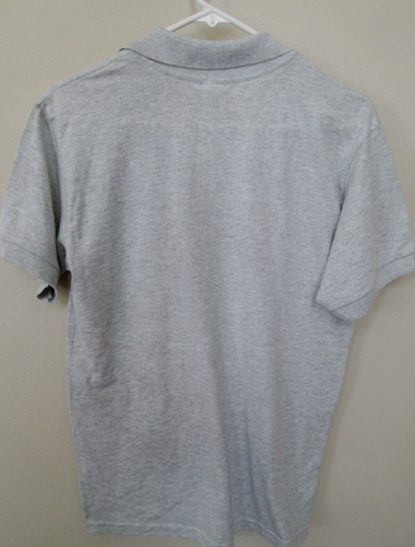 Gildan Ultra Cotton Blend Gray Polo Short Sleeve T-Shirt 1 Pocket Size S-NWT - Picture 3 of 4
