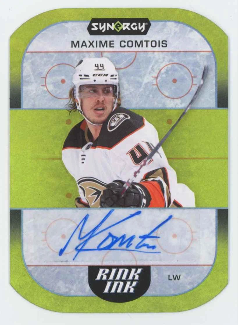2022-23 Upper Deck Synergy Rink Ink Maxime Comtois Auto Ducks #RI-MA C09