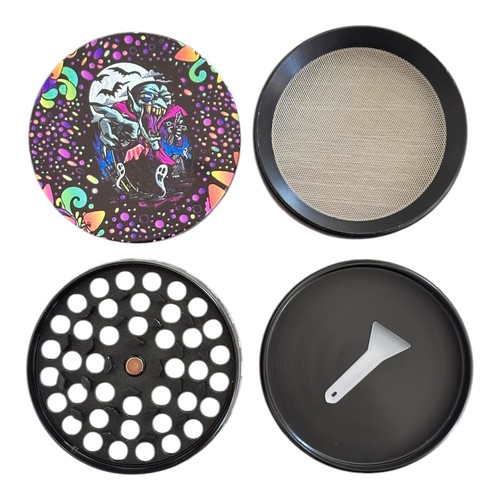 Premium Grinder 63mm 4 Part Metal Aluminium Hand Grinder Herb Crusher Magnetic - Picture 2 of 16