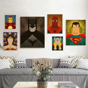 Details About Batman Superman Wonder Woman Superheroes Canvas Poster Wall Art Print Room Decor