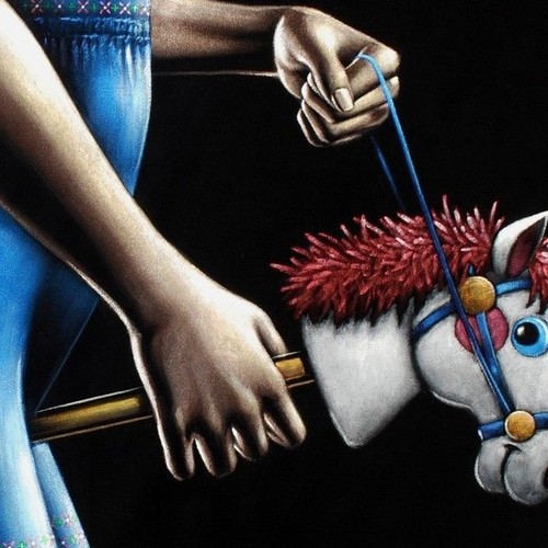 Stick Pony Girl por pollard 8x10 Firmado Arte Impreso Lowbrow Pop Sundress kitsch - Imagen 2 de 3