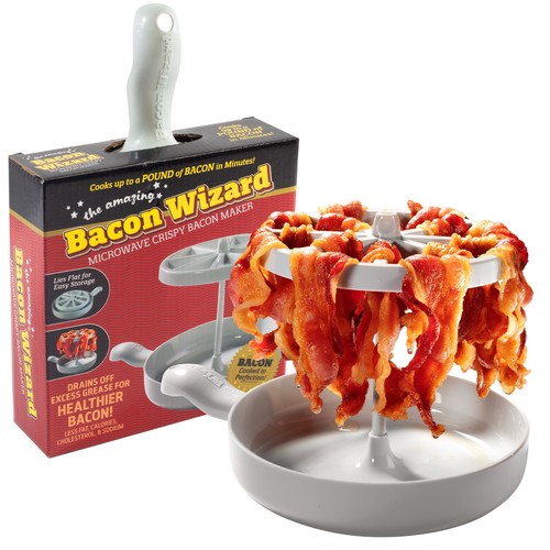 Bacon Wizard Microwave Crispy Bacon Maker - Crispier, Healthier - Picture 4 of 7