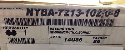TAC - Invensys Part # NYB-7213-102-0-8  SE-SUBMCH 1'' N.O. Valve Body Bonnet