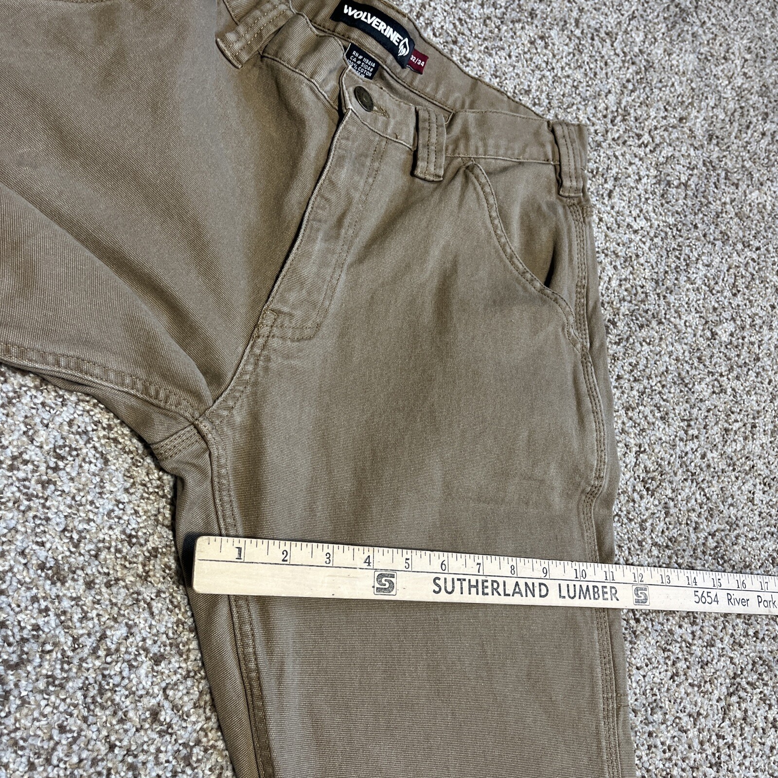 Wolverine Tan Carpenter Jeans Mens 32/34 Actual 30x33 - View 10