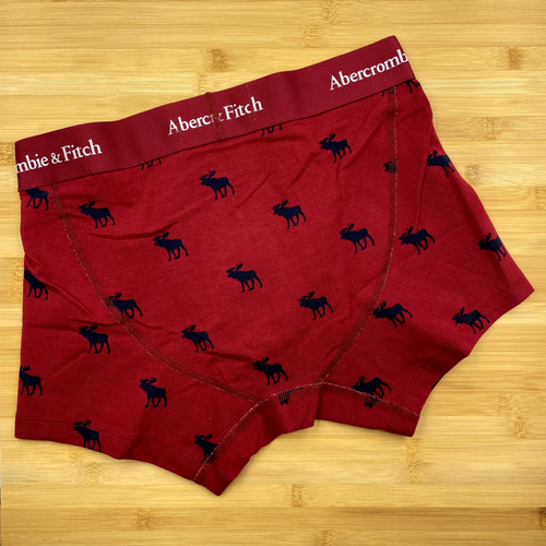 Abercrombie & Fitch A&F Iroquois Mountain Burgundy Boxer Briefs Size Small - Picture 3 of 3
