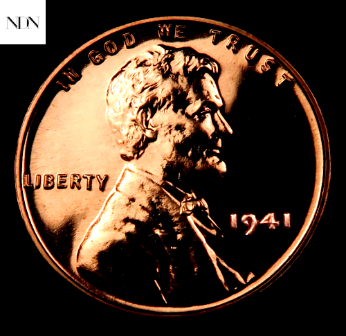 1941 Lincoln Wheat Penny Cent - Gem Proof rot - Bild 1 von 2