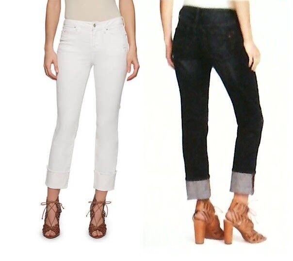 White Size 14//32 Jessica Simpson Ladies Midrise Straight Cuff Jean