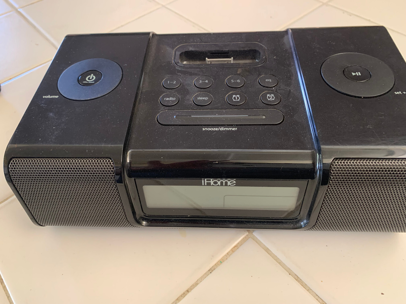 iHome IH9 Speaker Dock With Clock Radio for iPod and iPhon eBay