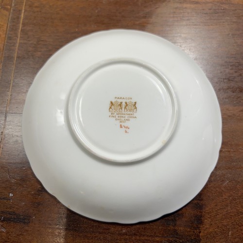 Tazza da tè e piattino Paragon bambino blu legno di cane finitura oro doppia garanzia vintage - Foto 4 di 5