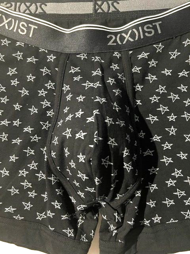 New 2(X)IST Black White Star Print Cotton Boxer Brief Underwear sz M #315 2xist - Picture 3 of 13