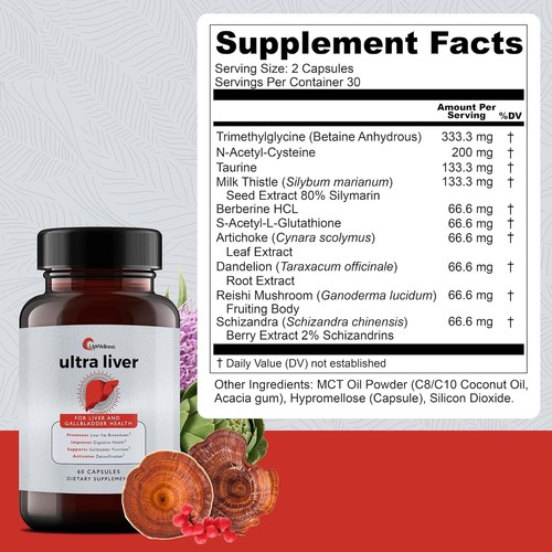 UpWellness Ultra Liver Supplement for Liver Health and Gallbladder Support ..... - Picture 24 of 24