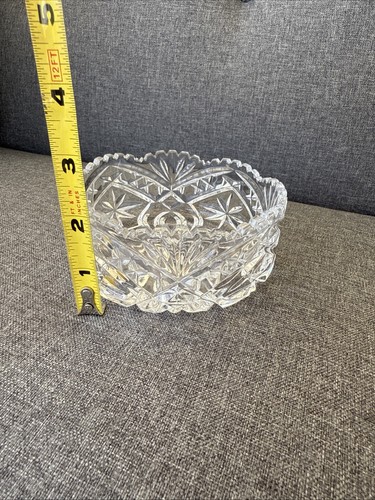 Antike amerikanische Brillant Periode ABP geschliffen Glas Schale - Bild 6 von 6