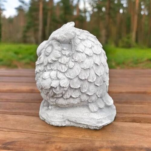 Little Owl Bubba Figure Concrete Night Bird Sculpture Indoor Decoration - Picture 3 of 8