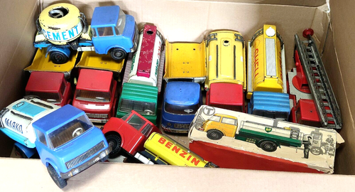 VNTG. 1 TRUCK MS 67-10 2 TRAILERS MS 66-07 MSB PETROL + DUMP/TIPPER VEB TOYS GDR - Picture 12 of 24