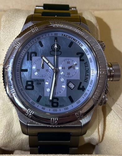 Invicta Men's 15478 Russian Diver Quartz Chronograph Platinum Dial Watch #AM - Picture 2 of 7