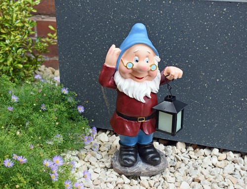 Gnome Garden Ornament Fairy Dwarf Statue LED Solar Lantern Light Décor UK GIFTS - Picture 57 of 61