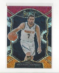 2020-21 Select Red White Orange Shimmer #83 Facundo Campazzo Rookie Nuggets
