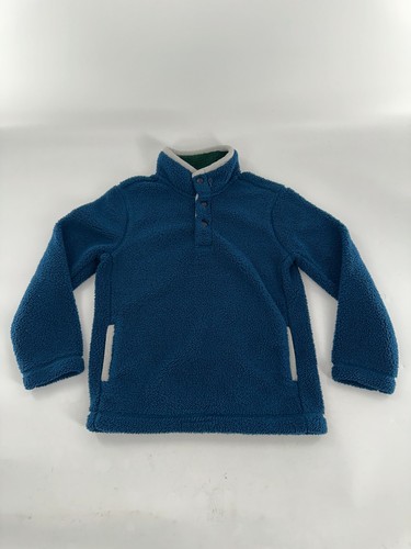 Land’s End Kids 1/4 Snap Fleece Jacket Size 7 Blue 100% Polyester YGI K4-78 - Picture 2 of 14