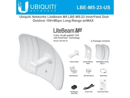 LBE-M5-23-US version. 5GHz airMAX CPE w/InnerFeed Technology 23dBi (lot of 10)