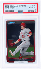 2012 Bowman Chrome Mike Trout #157 PSA 10