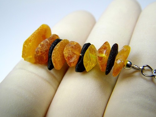 Baltic Amber Keychain Keyring Pendant Red With Plastic ID Tag Name Label 1153 - Picture 6 of 7