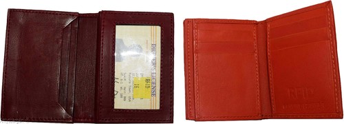 Estuche para tarjetas RFID cuero identificación de tarjetas de crédito de negocios cuero genuino 40 tarjeteros - Imagen 3 de 36