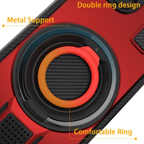 For Apple iphone 6s/6 4.7" Hybrid Rugged Double-Ring Kickstand Phone Case Cover - Picture 23 of 30