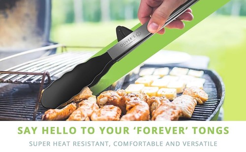 Kochzange BBQ Silikon - Set mit 2 x Zange - Premium Qualität. Olivers Küche - Bild 8 von 15