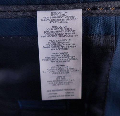 J Crew Blazer einfarbig blau Ludlow Freizeitjacke italienische Baumwolle 36 S Sport Mantel neu mit Etikett - Bild 10 von 15