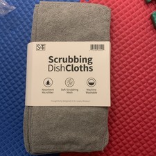 S&T Inc Scrubbing dishcloths Set Of 8 Soft Scrubbing Mesh88%polyester 12% Nylon