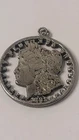 1881 Morgan Silver Dollar Liberty Unique Hand Cut for Necklace - Pre-Owned