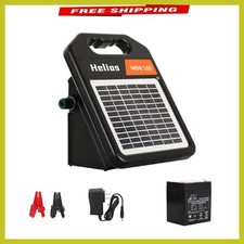 10-Mile Portable Solar Electric Fence Charger with Day/Night Mode for Livestock