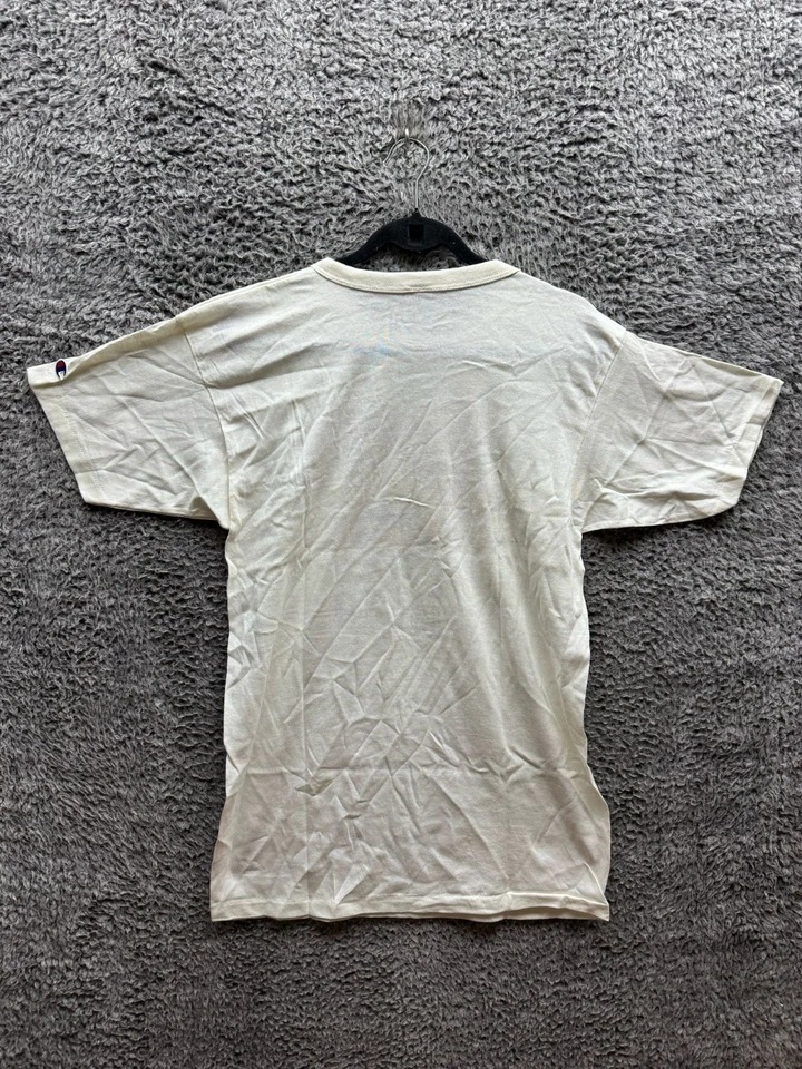 Vintage 80's Champion New York Mets Crew Neck Graphic T Shirt White Mens Size L - Image 2 of 4