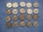 20 SILVER MERCURY DIMES WITH DATES lot c