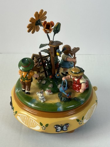1356/25 Spieluhr Spieldose ‚Im Garten‘ Hubrig Erzgebirge - Picture 4 of 7