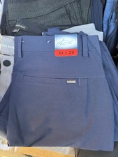 Greg Norman Men's Blue Casual Pants Flat Front Straight Leg Pockets 34 lot of 2