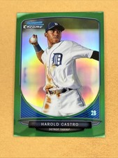 2013 Bowman Chrome Green Refractor Harold Castro (RC) #BCP126 Detroit Tigers
